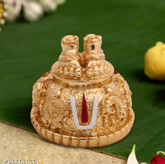 Lord Balaji Charan Paduka Idol – 24K Gold Electroplated Divine Feet for Pooja & Gifting
