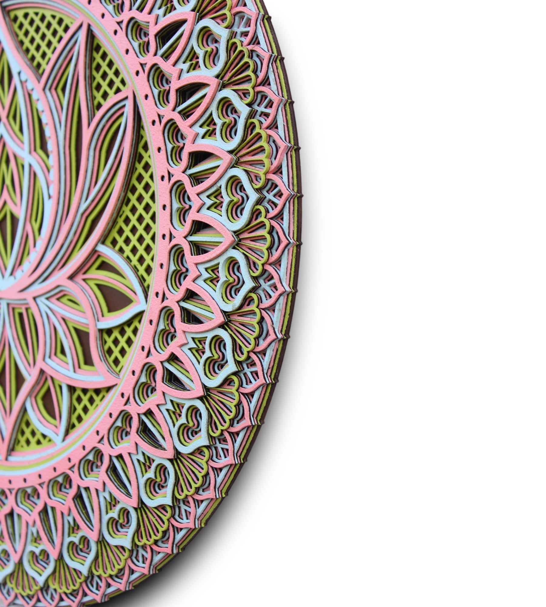 Peaceful Lotus Wooden Wall Art - 8 Layers