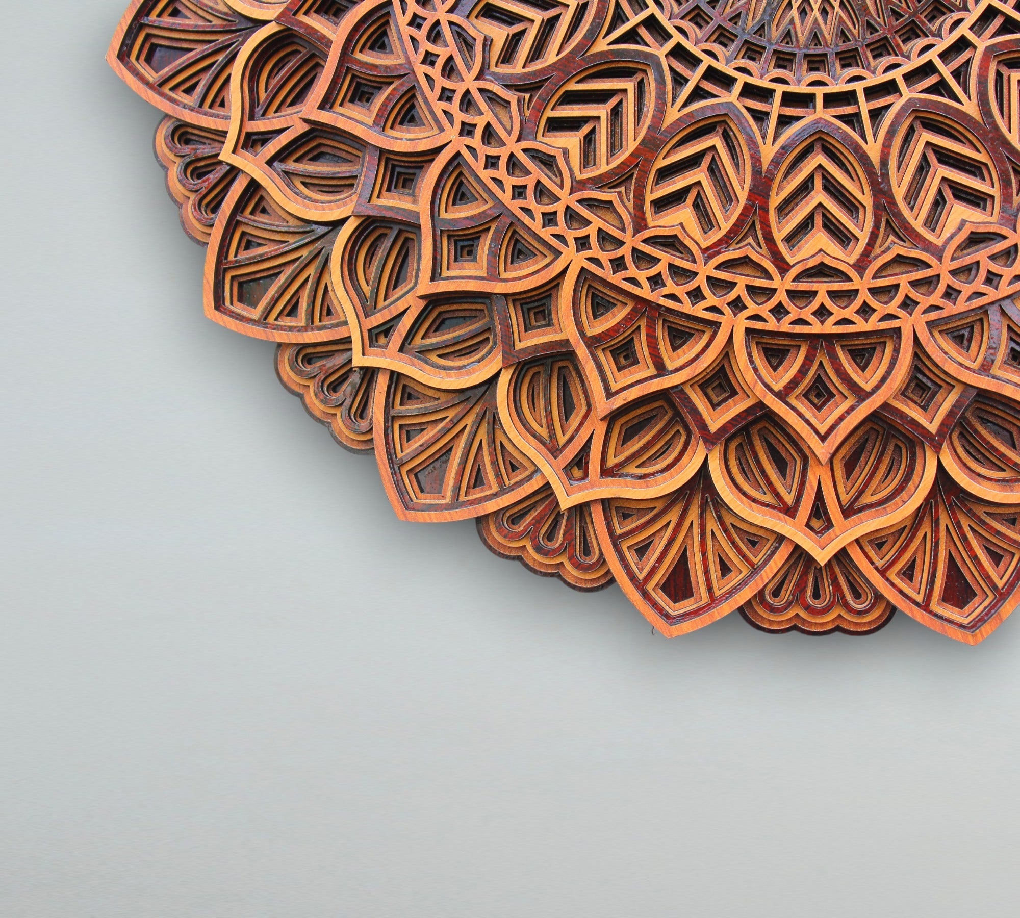 Traditional 3 tome Circle Wooden Mandala Wall Hanging, Perfect Decor, Meditation, Gift