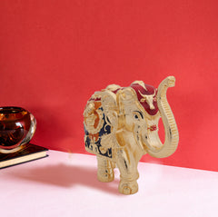Elephant with Meenakari Work - 24 Carat SIlver &amp; Gold Electroplated | Makerz &amp; Marvelz