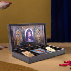 Jesus Christ Pocket Temple – Portable Christian Mini Shrine with Cross