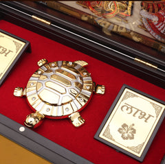 Lakshmi Ganesh Saraswati Pocket Temple with Vastu Tortoise – Mini Mandir for Prosperity & Wisdom