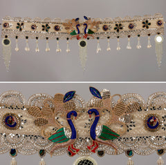 Peacock Majesty Toran – Handcrafted Traditional Peacock Design Bandhanwar for Home Entrance, Pooja Room & Festive Decoration