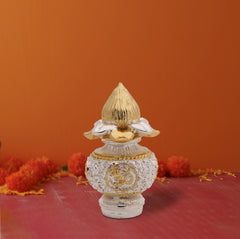 Pure Silver Coated Shree Kalash – 24 Carat Gold & Silver Electroplated | Makerz & Marvelz