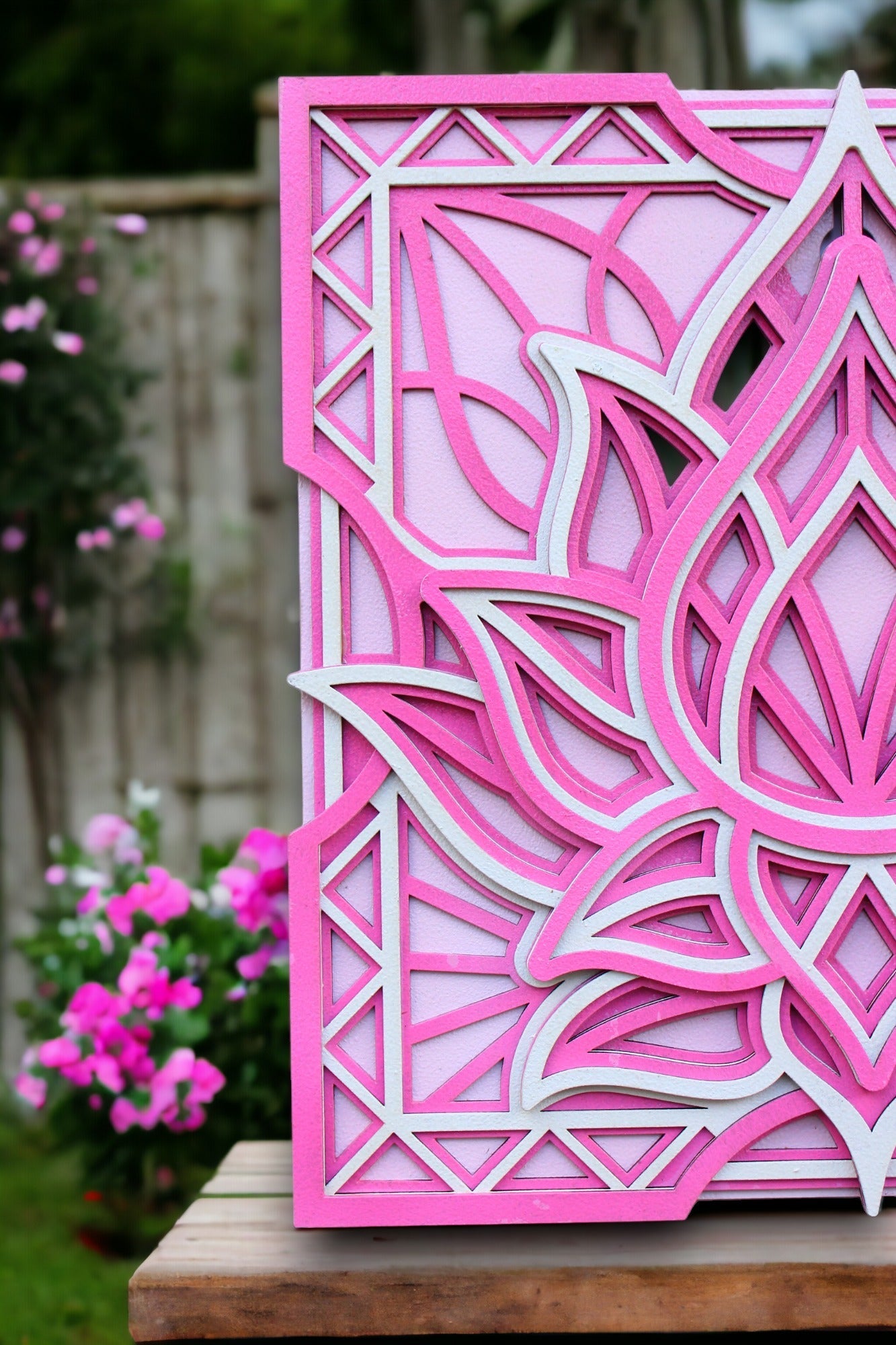 Pink Lotus Mandala Wall Hanging, Peace, Home Decor, Living room, Meditation room