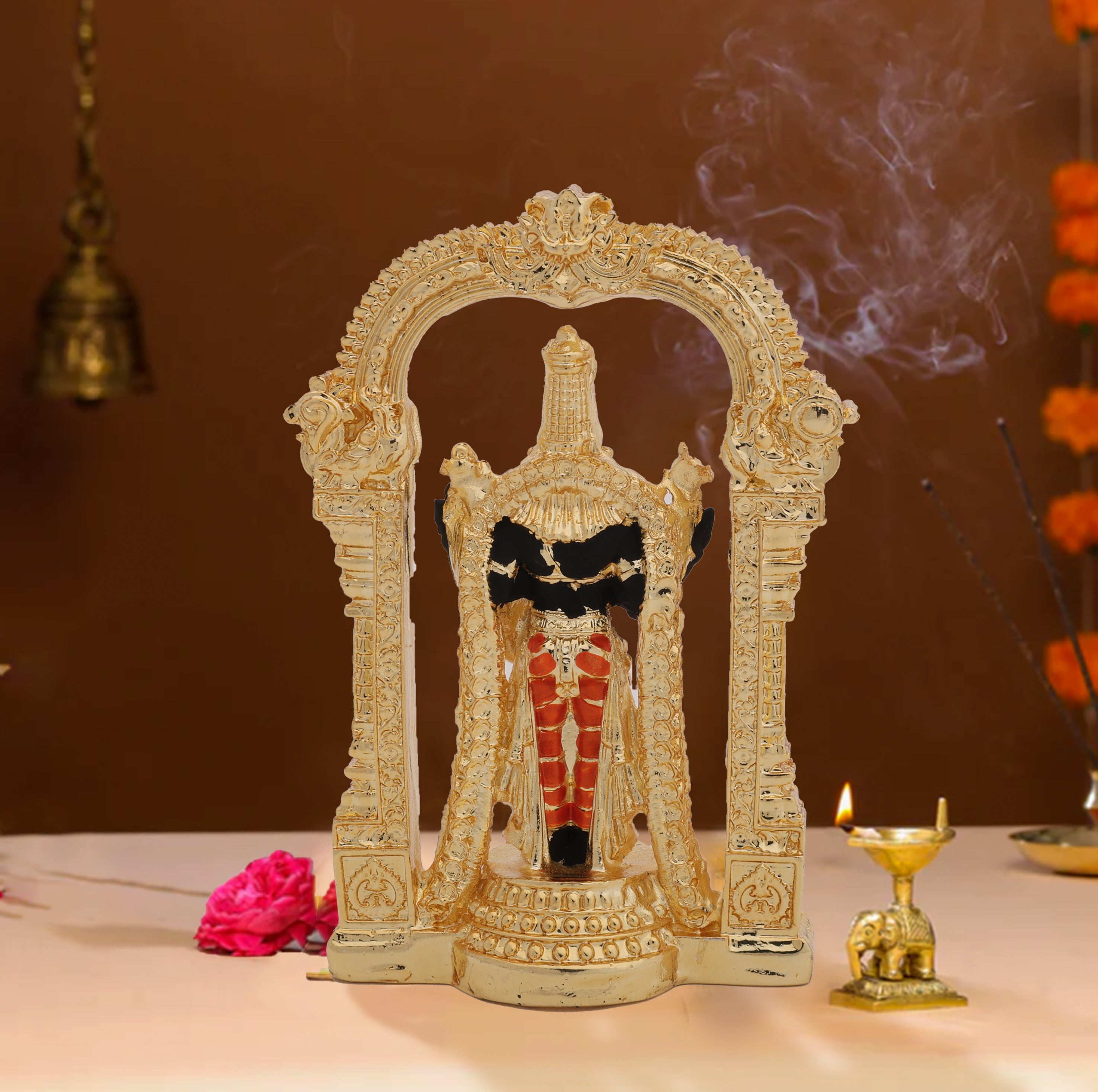 Gold tone Lord Venkateswara Balaji Idol – 24 Carat Gold & Silver Electroplated | Makerz & Marvelz