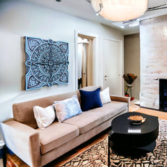 Square Compass Wall Art - Handcrafted Rustic Boho Home Accent, Unique Gift, Wall Decor